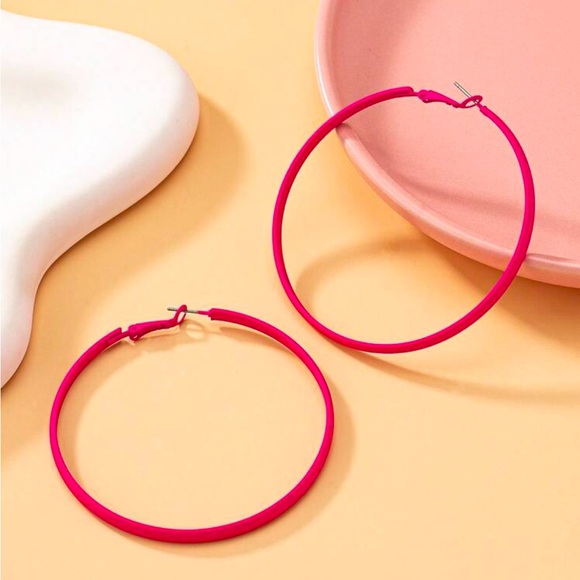 Hot Pink Hoops - Picture 4 of 9